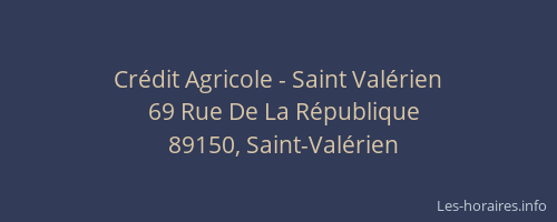 Crédit Agricole - Saint Valérien