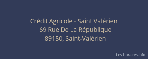 Cr&eacute;dit Agricole - Saint Val&eacute;rien