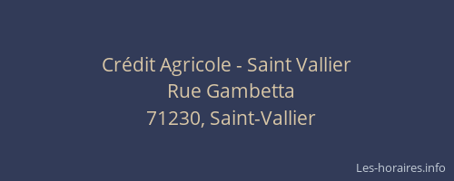 Cr&eacute;dit Agricole - Saint Vallier