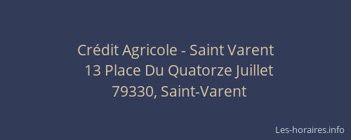 Crédit Agricole - Saint Varent