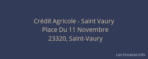 Crédit Agricole - Saint Vaury