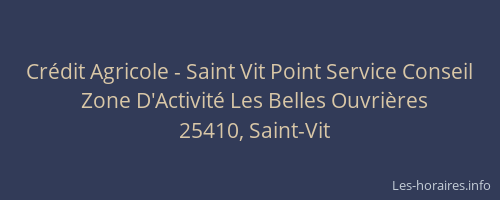 Crédit Agricole - Saint Vit Point Service Conseil