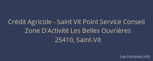 Cr&eacute;dit Agricole - Saint Vit Point Service Conseil