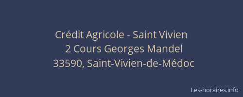 Cr&eacute;dit Agricole - Saint Vivien