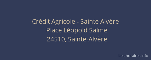Crédit Agricole - Sainte Alvère
