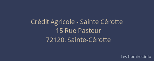 Cr&eacute;dit Agricole - Sainte C&eacute;rotte