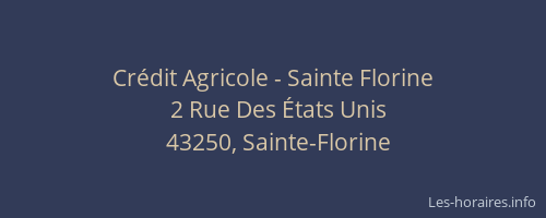 Cr&eacute;dit Agricole - Sainte Florine