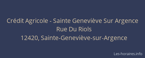 Crédit Agricole - Sainte Geneviève Sur Argence