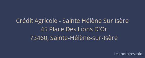 Crédit Agricole - Sainte Hélène Sur Isère