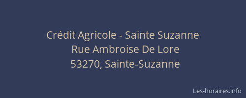 Crédit Agricole - Sainte Suzanne