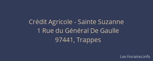 Cr&eacute;dit Agricole - Sainte Suzanne