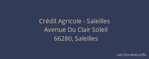 Cr&eacute;dit Agricole - Saleilles