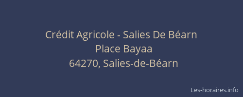 Crédit Agricole - Salies De Béarn