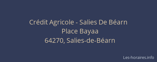 Cr&eacute;dit Agricole - Salies De B&eacute;arn