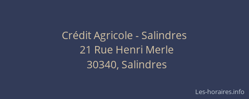 Cr&eacute;dit Agricole - Salindres