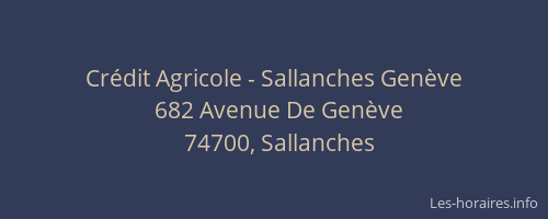 Cr&eacute;dit Agricole - Sallanches Gen&egrave;ve