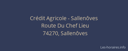 Crédit Agricole - Sallenôves
