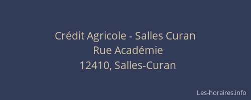 Cr&eacute;dit Agricole - Salles Curan