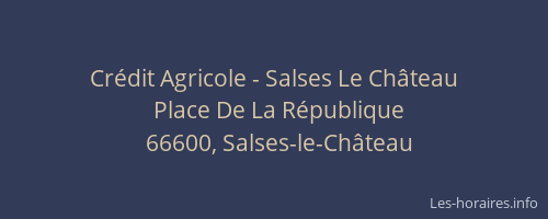 Crédit Agricole - Salses Le Château