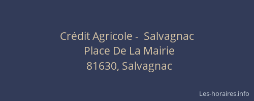 Cr&eacute;dit Agricole -  Salvagnac