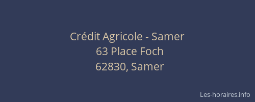 Crédit Agricole - Samer