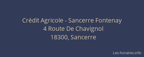 Crédit Agricole - Sancerre Fontenay