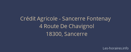 Cr&eacute;dit Agricole - Sancerre Fontenay