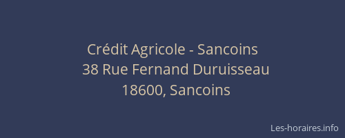 Crédit Agricole - Sancoins