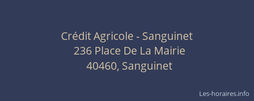 Cr&eacute;dit Agricole - Sanguinet