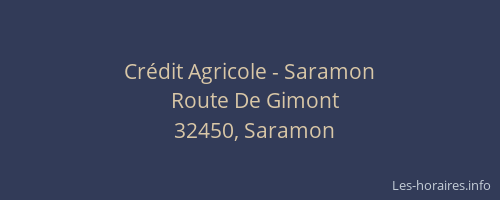 Cr&eacute;dit Agricole - Saramon