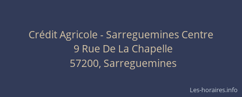 Cr&eacute;dit Agricole - Sarreguemines Centre