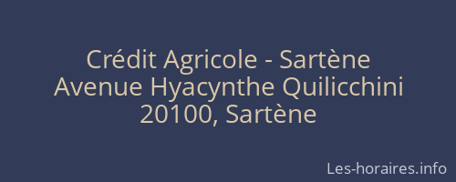 Cr&eacute;dit Agricole - Sart&egrave;ne
