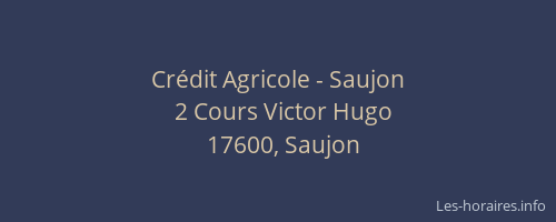 Cr&eacute;dit Agricole - Saujon