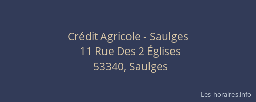 Crédit Agricole - Saulges