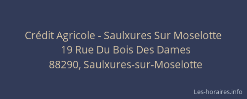 Cr&eacute;dit Agricole - Saulxures Sur Moselotte
