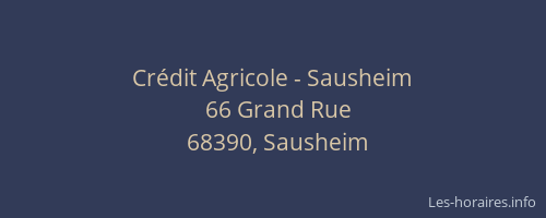 Cr&eacute;dit Agricole - Sausheim