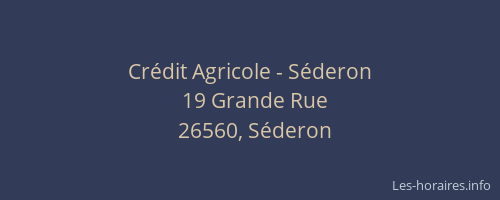 Crédit Agricole - Séderon