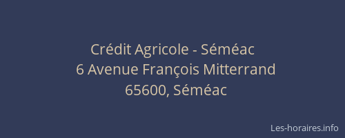 Cr&eacute;dit Agricole - S&eacute;m&eacute;ac