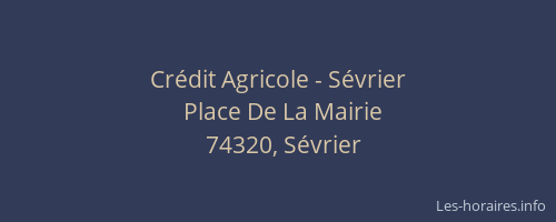 Crédit Agricole - Sévrier