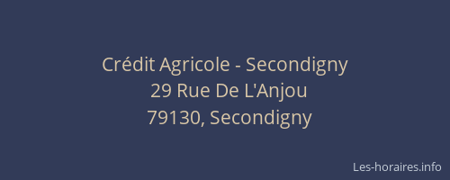 Crédit Agricole - Secondigny