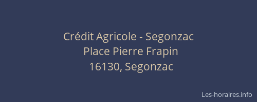 Cr&eacute;dit Agricole - Segonzac