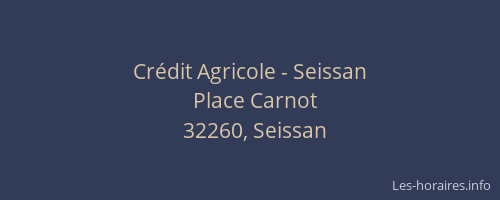 Crédit Agricole - Seissan