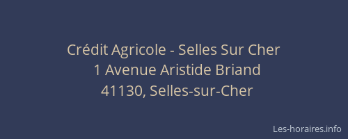 Cr&eacute;dit Agricole - Selles Sur Cher