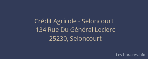 Crédit Agricole - Seloncourt