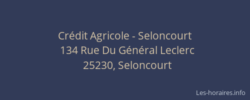 Cr&eacute;dit Agricole - Seloncourt