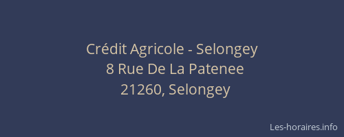 Cr&eacute;dit Agricole - Selongey