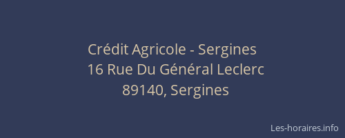 Crédit Agricole - Sergines