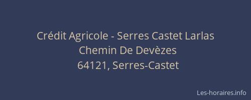 Cr&eacute;dit Agricole - Serres Castet Larlas