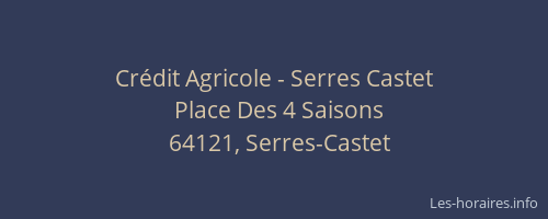 Cr&eacute;dit Agricole - Serres Castet