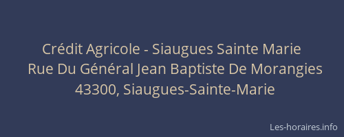 Cr&eacute;dit Agricole - Siaugues Sainte Marie